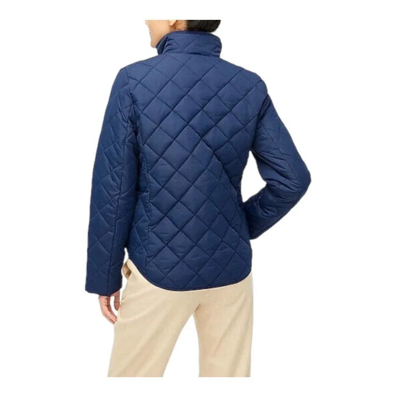 Diamond Quilted Puffer Coat in Navy Size XS-S J. Crew NWOT - Picture 7 of 11
